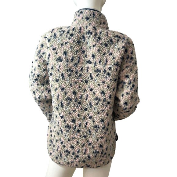 LIV Sherpa Fleece Pullover Jacket Women M Pink Green Navy 1/4 Zip Speckled  Logo - Picture 4 of 16